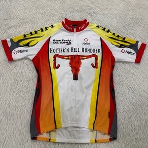 Nalini hotter’n he’ll hundred men’s cycling xl halfway zip jersey